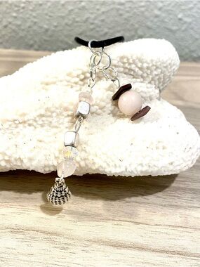 99. Pink Beaded necklace - Rose Quartz and morganite Accent beads